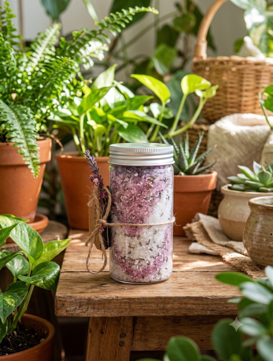 Oats and milk nourishing bath salt from the Soulful Bath Salts Masterclass